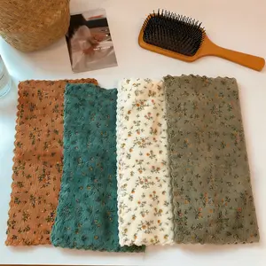 Four-piece set of floral dish towels, quick-drying cleaning cloth, thickened and widened kitchen towels, soft and breathable, suitable for bath towels, car polishing pads and dishwashing glass scrubbing. Reusable square towels, type A optional