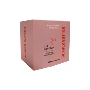 Beaver Butter Fresh Organic Vanilla Olive Intimate Area Wipes, Cleansing & Soothing Single Item for Feminine Perineal Care