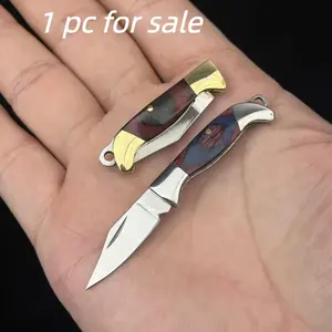 Mini Folding Knife for Outdoor Camping, Sharp Pocket Knife with Keychain, Portable Compact Opener, Ideal Gift for Fishing Enthusiasts