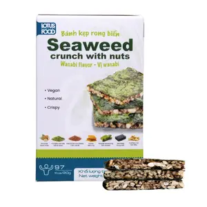 [LOTUS FOOD] Seaweed crunch with nut wasabi flavor 100g