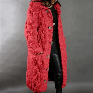 Women's  Cardigan Plus Size Sweater Coat  Sweater Women's Knitted Sweater Long Sleeve Fabric