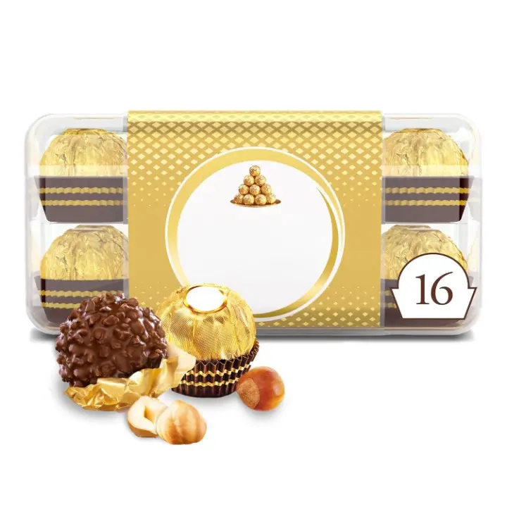 Rich Gourmet Hazelnut Milk Chocolate Gift Box - 16 Pieces Individual Bars, 7 oz, Contains Milk, Luxury Dessert Snacks, Birthday & Holiday Gifting, Fresh & Convenient Chocolate Lover Treats