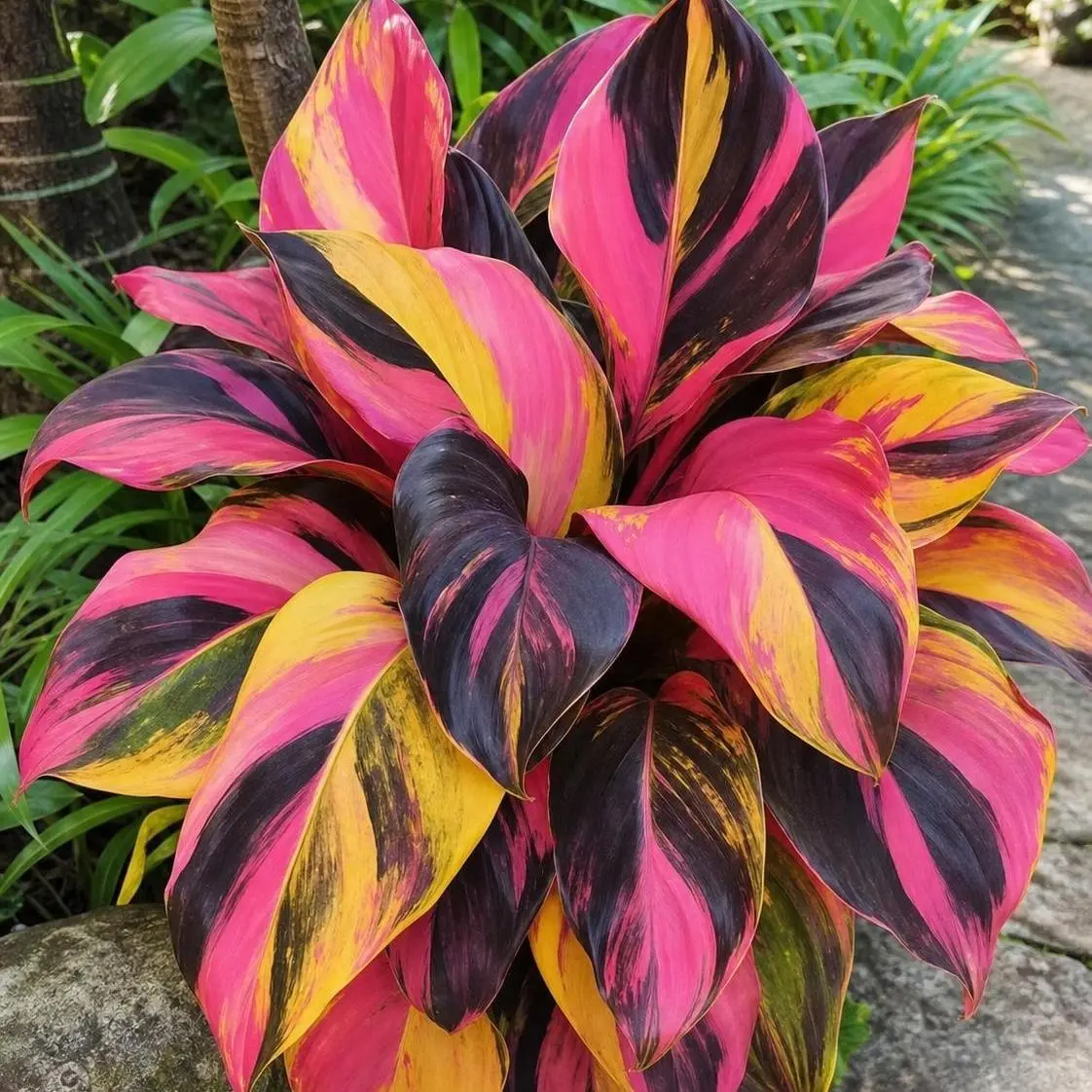 1200+ Pink Black Variegated Hosta Seeds, Easy Grow, Vibrant Foliage for Borders and Garden Beds