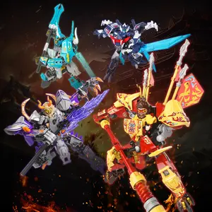 Warrior Mech Building Set for Kids, Transformable Battle Robot Toy with Weapons, DIY Action Figure Construction Kit, Educational Gift for Boys Ages 8+