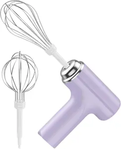 Cordless Electric Hand Mixer 3 Speed Beater with 2 Whisks for Whipping Cream, Eggs & Baking