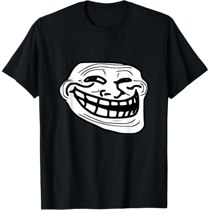 [100% Cotton] Troll Face Meme Funny Dank Meme Troll Face T-Shirt Golf Gift T-Shirt For Men And Women