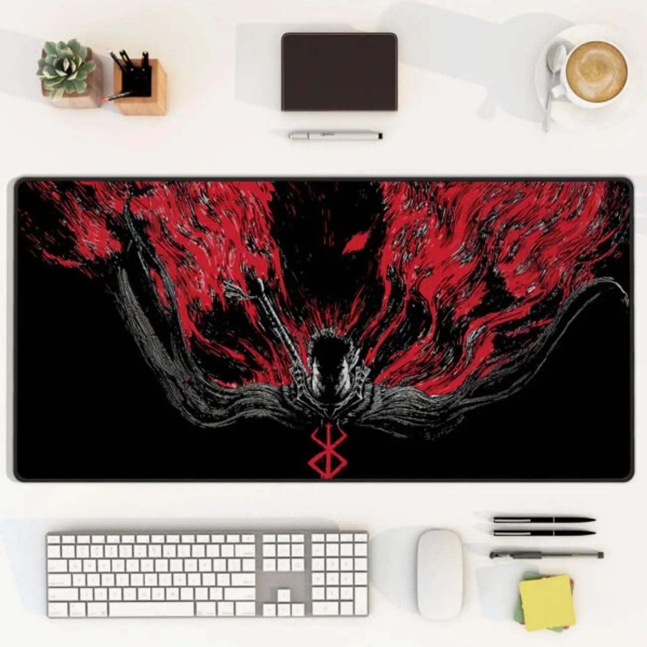 Berserk Blood Red Armor Desk Mat Gaming Mouse Pad