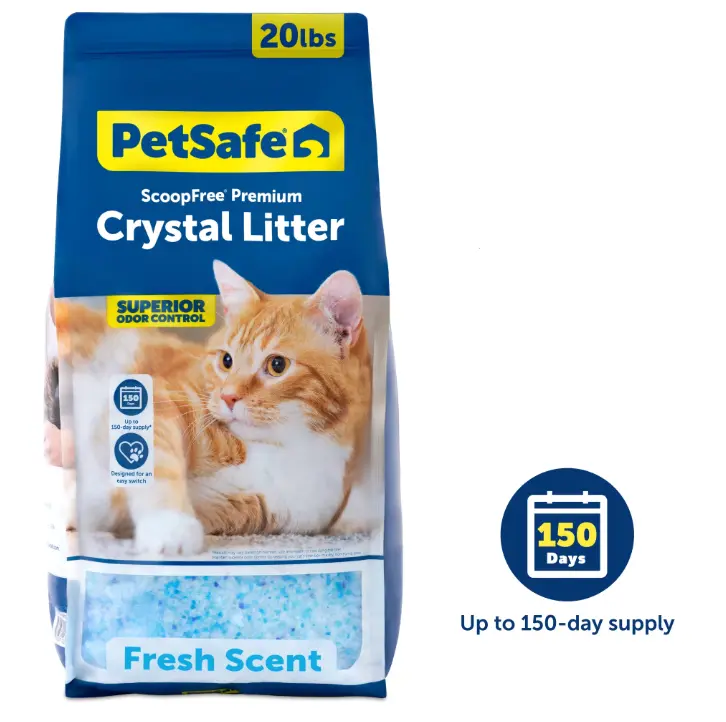 PetSafe ScoopFree Premium Crystal Litter, Fresh Scent, 20-lb bag, Blue