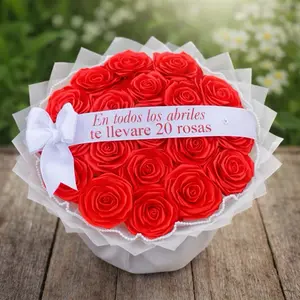 Ramo de 20 Rosas Eternas  | Tradición de Abril | Regalo Romántico