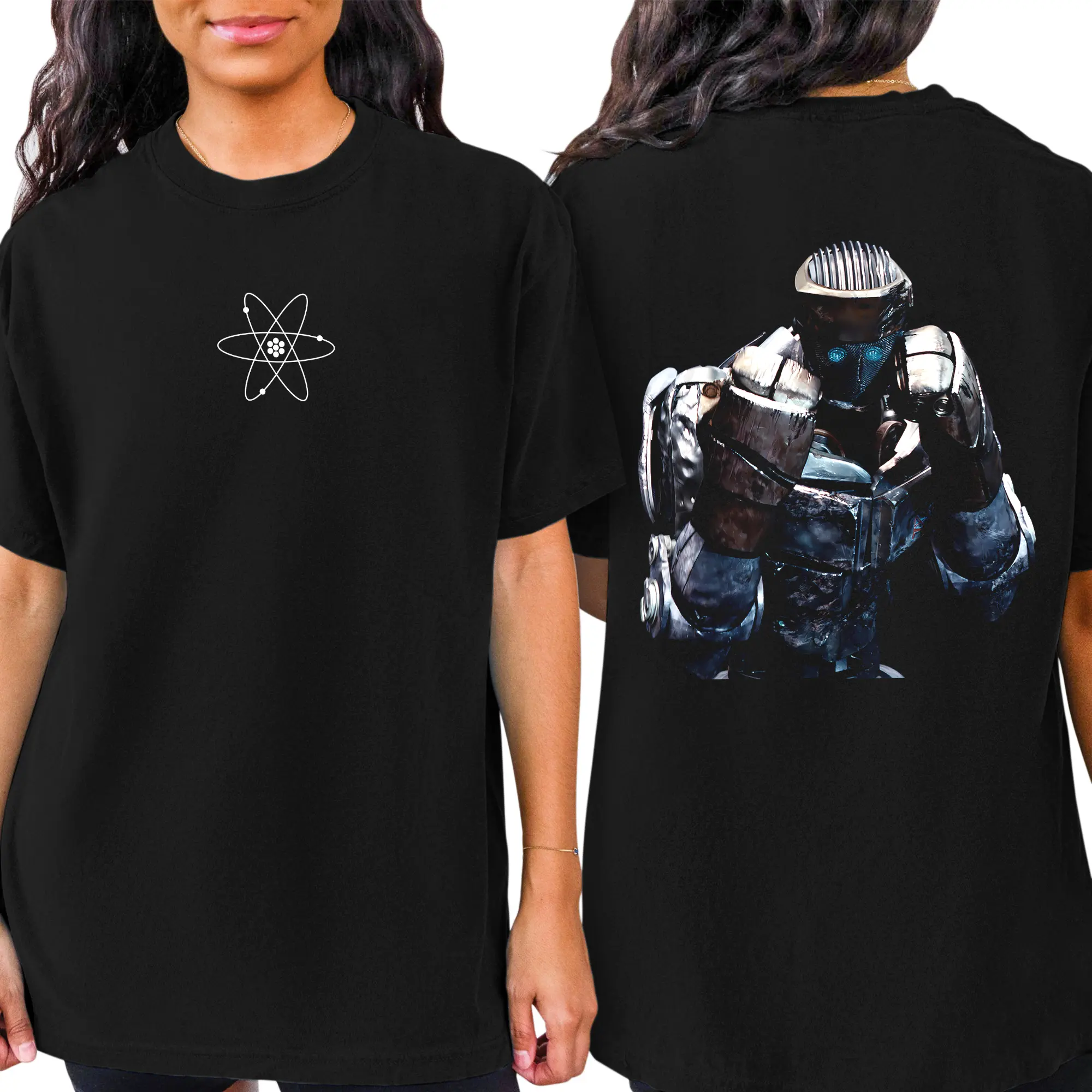 Atom - Real Steel Menswear Gift for movie fans Top Apparel Classic Oversized Seamless Simple Straight Man designer shirt_922 All Fit Tee Cotton Style