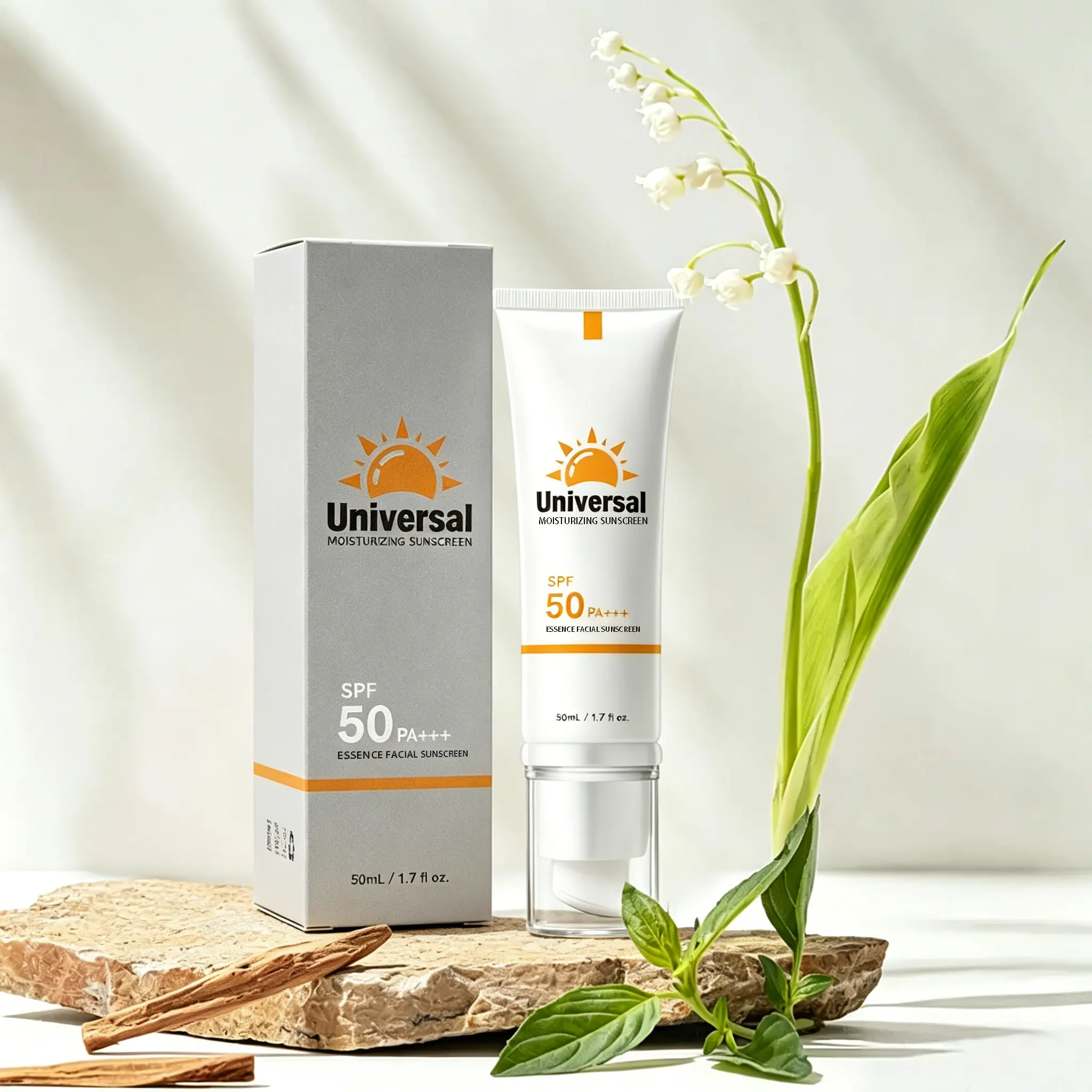 Tinted Face Sunscreen SPF 50 PA+++,Water-Resistant Non-Greasy Moisturizer withMoisture for Facial Skin Care