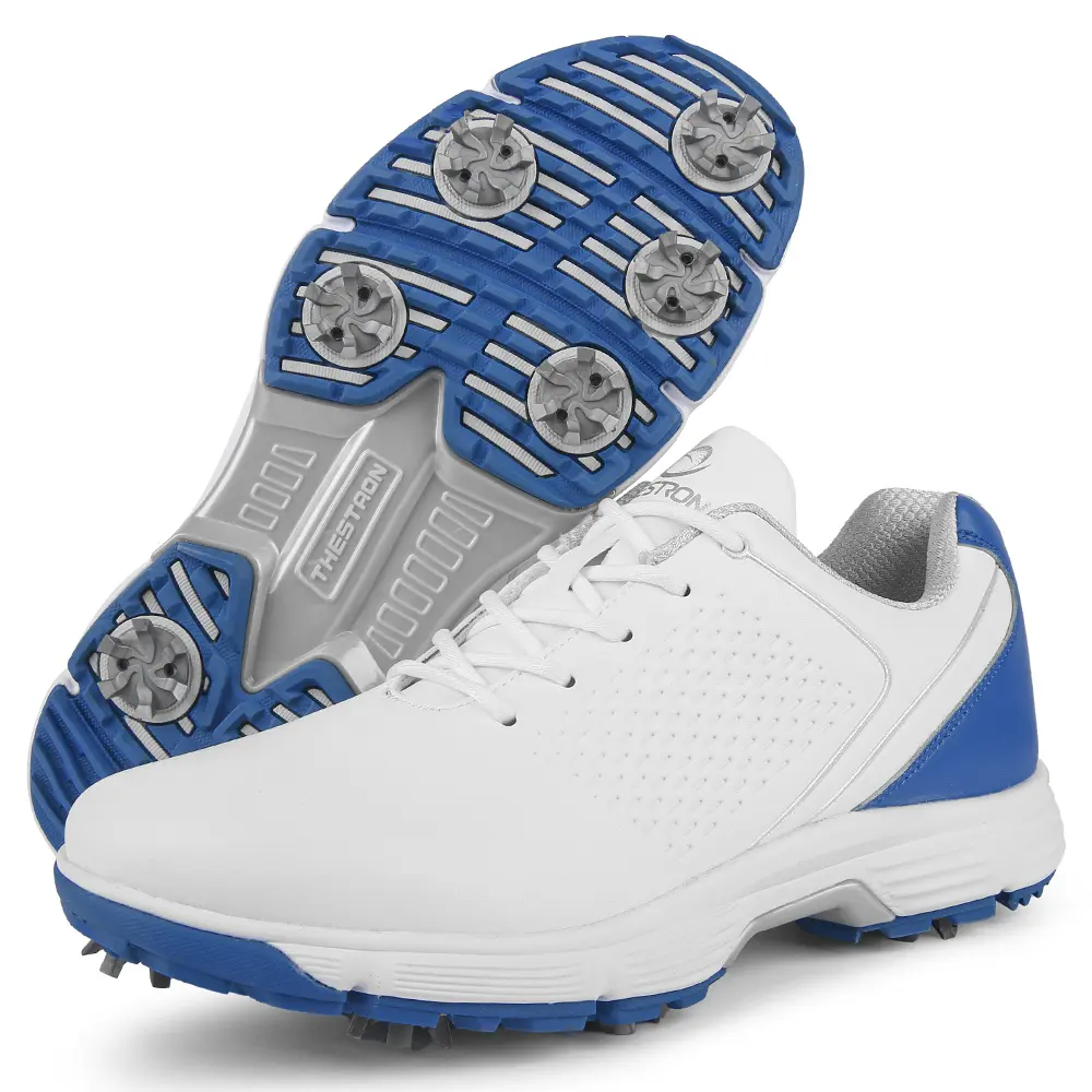 Golf Shoes for Men Spiked Waterproof Breathable Golf Shoes - Lightweight Golf Training Sneakers Comfort for Walking 18 Holes