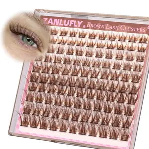 DIY Eyelash Clusters, Transparent Band, Natural Look, Multiple Styles, 8-16mm D Curl, Beginner Friendly, 110 Pieces