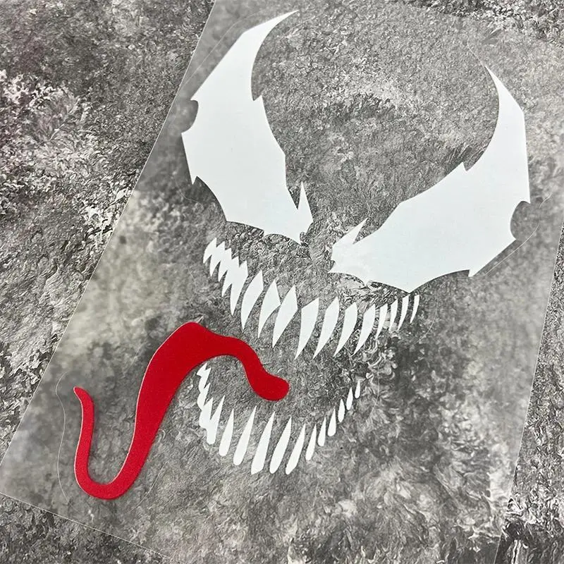 Venom Pattern Car Sticker, Waterproof & Sunproof Car Body Decal, Self-adhesive Car Decorative Sticker for Car Window, Bumper, Body Coverage Scratches, Decal for Cars, Car Decals