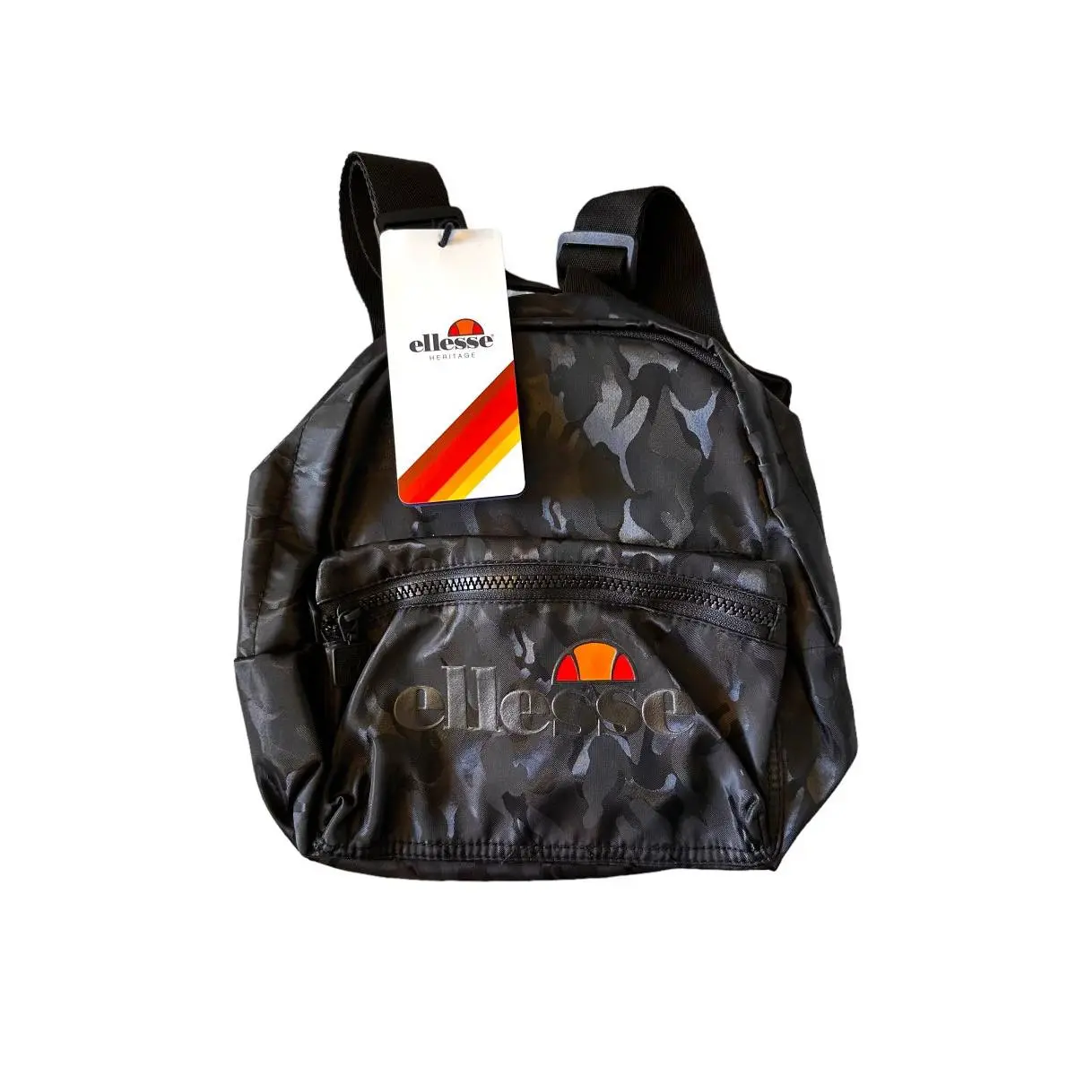 Ellesse Mini Backpack Black Camo Unisex - Perfect for Travel