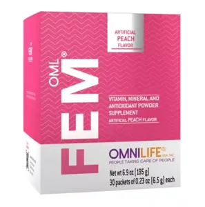 OML Fem | Omnilife | Sabor Durazno | Box w/30 sachets