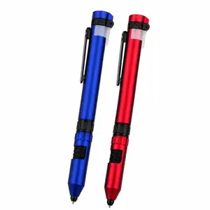 6-In-1 Multi-Function Tactical Pen Multitool | EDC Survival Gear for Camping Hiking, Equipped with LED Light, Compass, Screwdriver, Stylus, Phone Stand | Portable Outdoor Gadget