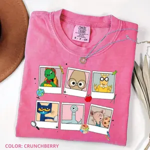 Comfort Colors Read Children's Book Shirt, Children's Character Affirmations Shirt, Teacher Characters Shirt, Kindergarten Shirt, Teacher Appreciation Gift