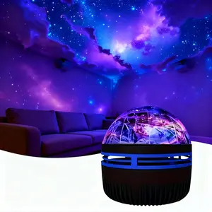 1pc USB Galaxy Swirl Projector Lamp, Space Projector, LED Wave Ripple Projection Light, 7-Color Changing, Bedroom Night Light Projector For Bedroom, Living Room, Home Theater, Ceiling, Party, Dance Hall Atmosphere, USB Powered With Remote Control