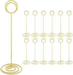 8.75 Inches Table Number Holders, 12 Pack Table Numbers Stands Place Card Holder for Wedding Party Graduation Restaurant Sign Holder  Photo Picture Display Stand