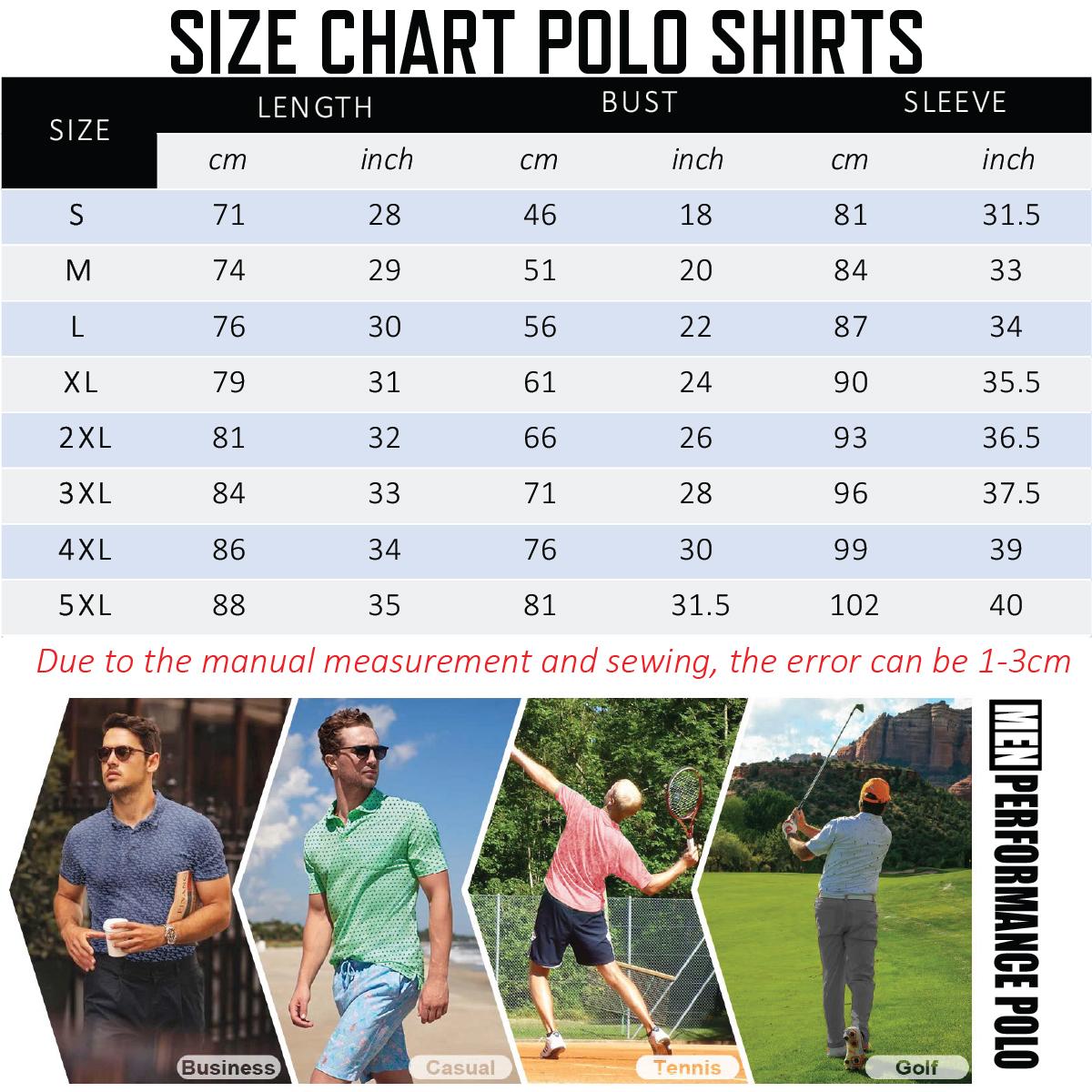 Mens Golf Polo Shirt &ndash; Short Sleeve, Moisture Wicking, Athletic Fit with Premium Embroidered Masters Golf Logo