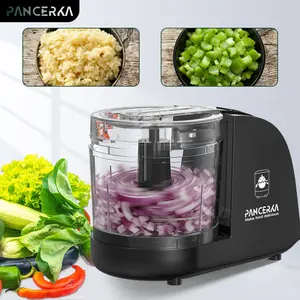 PANCERKA Electric Vegetable Chopper, 1.5 Cup Mini Food Processor and Vegetable Cutter, Small Chopper for Dicing, Chopping, Pureeing Meat, Fruits, Vegetables, Onion Chopper, Multifunctional Food Chopper
