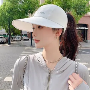 UPF Sun Protection Baseball Hat for Men and Women, Lightweight Breathable Outdoor Cap, Adjustable Velcro Closure, Wide Brim Sports Hat, All-Season Elastic Design, White Gray Black