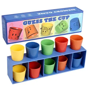 Colorful Cup Sorting Memory Game for Kids - Logic Puzzle with Dual Player Blind Guessing, Family Fun Game, Educational Holiday Gift for Boys & Girls, Develop Skills in Memory, Strategy & Hand-Eye Coordination