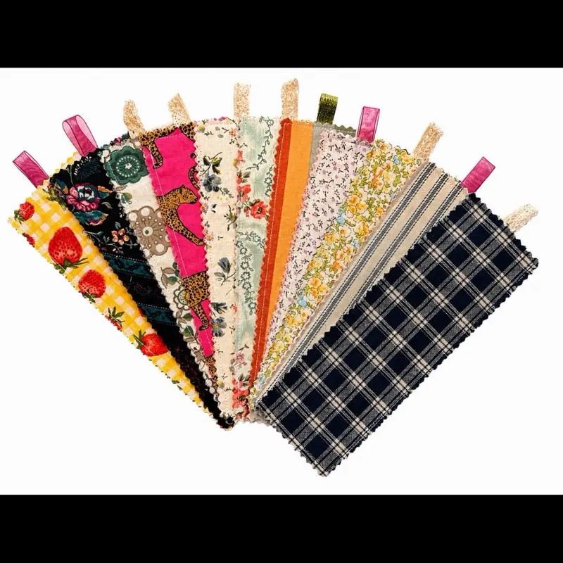 Homemade Fabric Bookmarks/ Add on