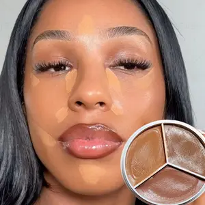 1PC Full Coverage 3-in-1 Concealer, Moisturizing, Creamy Texture, Buildable and Blendable, Covering Dark Circles and Blemishes, Essential Daily Cosmetics, Convenient and Durable