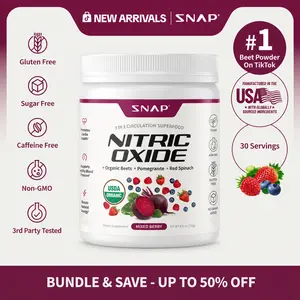 Snap Supplements - USDA Organic Beet Root Powder - 3-in-1 Nitric Oxide Supplement - Support Healthy Blood Pressure & Blood Circulation - Mixed Berry