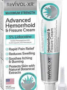 Advanced Hemorrhoid Treatment. 5% Lidocaine + Shrinks + Protects Skin + Aloe + Botanicals Healthcare Healing Therapy