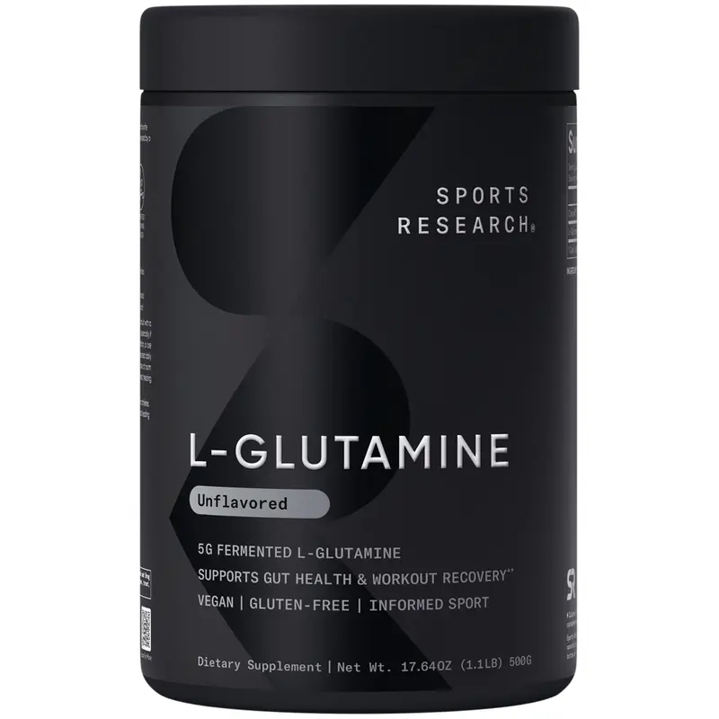 Sports Research L-Glutamine - 5 g Fermented Glutamine Powder Per Serving - 17.64 oz