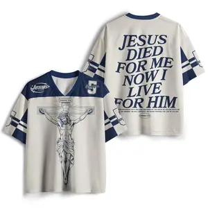 Jesus Died For Me Now I Live For Him Christian Mesh Jersey, Casual Cool, For Every Occasion, Must-Have Basic, Always Handy