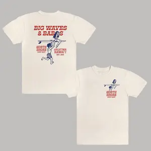 Big Waves & Babes Shirt – North Shore Hawaii Surf Graphic Shirt, Vintage Beach Surfing T-Shirt, Coastal Summer Gift, For Men’ Tops