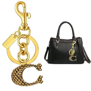 Gold C Bag Charm for Handbag - Christmas Stocking Stuffers Gifts for Women - Purse Charms Keychains Accessories Bag Pendant