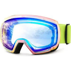 FEISEDY Goggles OTG - Over Glasses Motorcycle/Ski/Snowmobile Goggles for Men Women & Youth - 100% UV Protection B2960