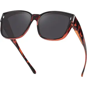 【2,125 Favorites】Myiaur Oversized Fit Over Sunglasses for Women, Trendy Wear Over Glasses, Polarized UV400 Protection Sunglasses for Driving