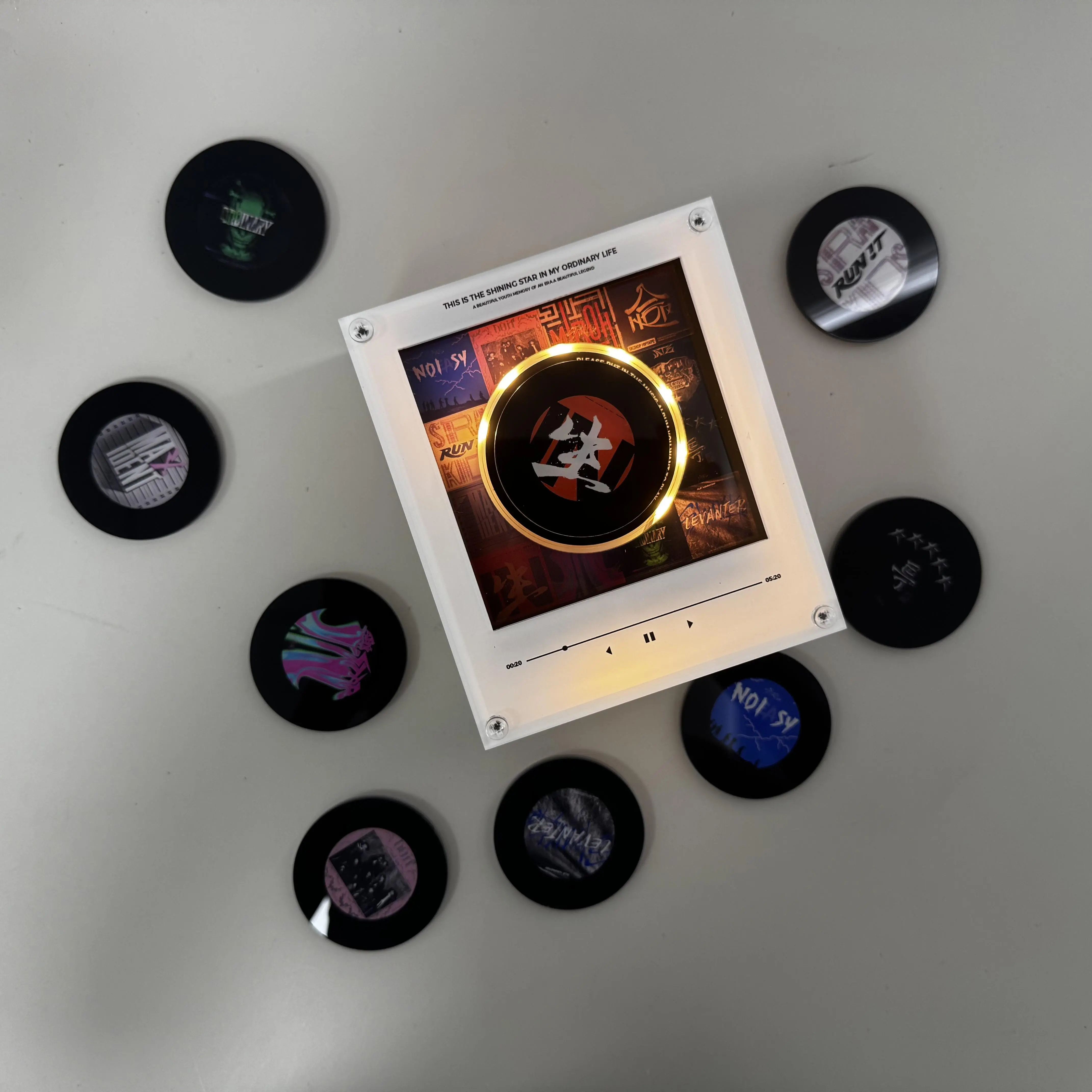 KPOP Ultimate Musical Toy Music Box Magnet - STAY VER., Snapvinyl Vinyl with KPOP Songs, Includes Charging Cable, Set