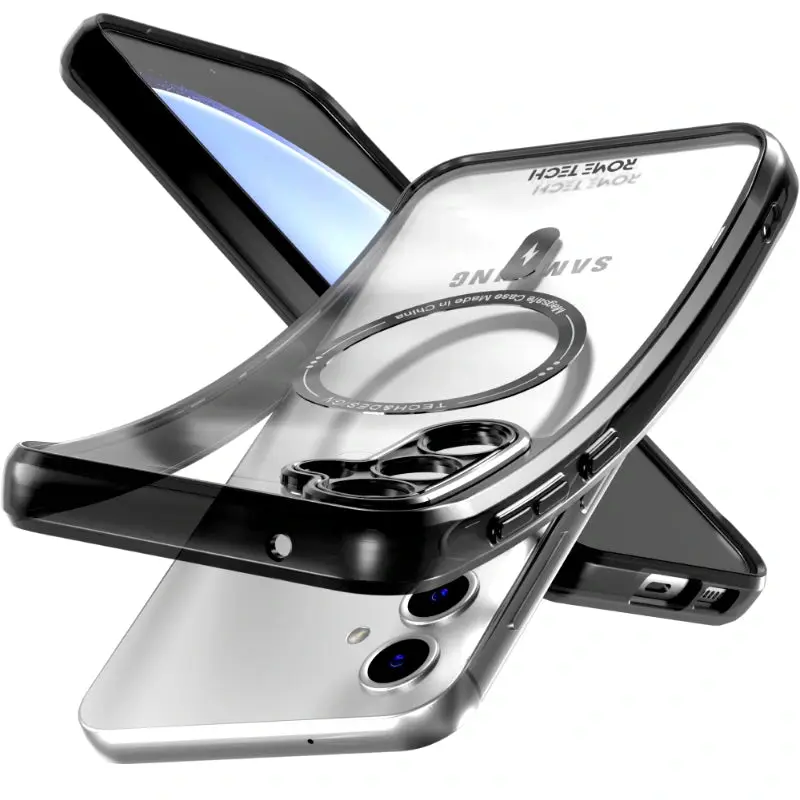 Rome Tech Clear Case for Samsung Galaxy S23 FE (2023) with MagSafe – Slim Transparent Protection, Shock-Resistant Bumper, Scratch-Resistant Back, Raised Bezel Screen & Camera Protection, Wireless Charging Compatible