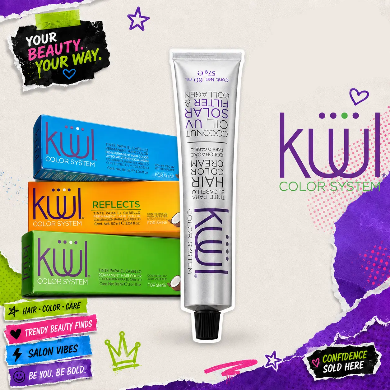 Kuul Color System Hair Dyes - Tintes para El Cabello