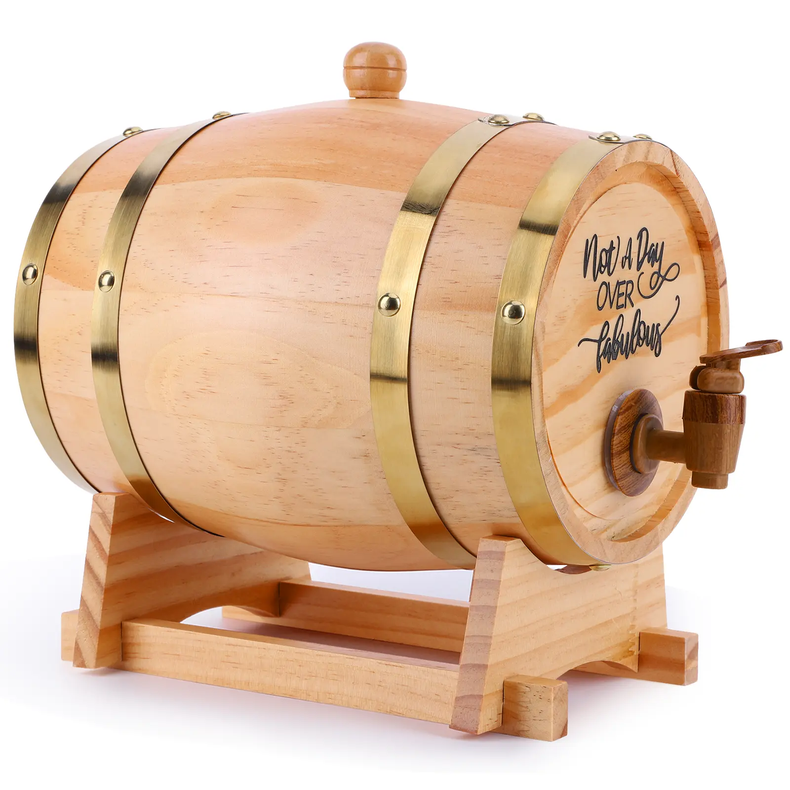 3L Engraved Whiskey Barrel with Stand Bung and Spigot Wooden Whiskey Barrel Whiskey Barrel Dispenser for Cocktails Bourbon Rum Tequila Beer