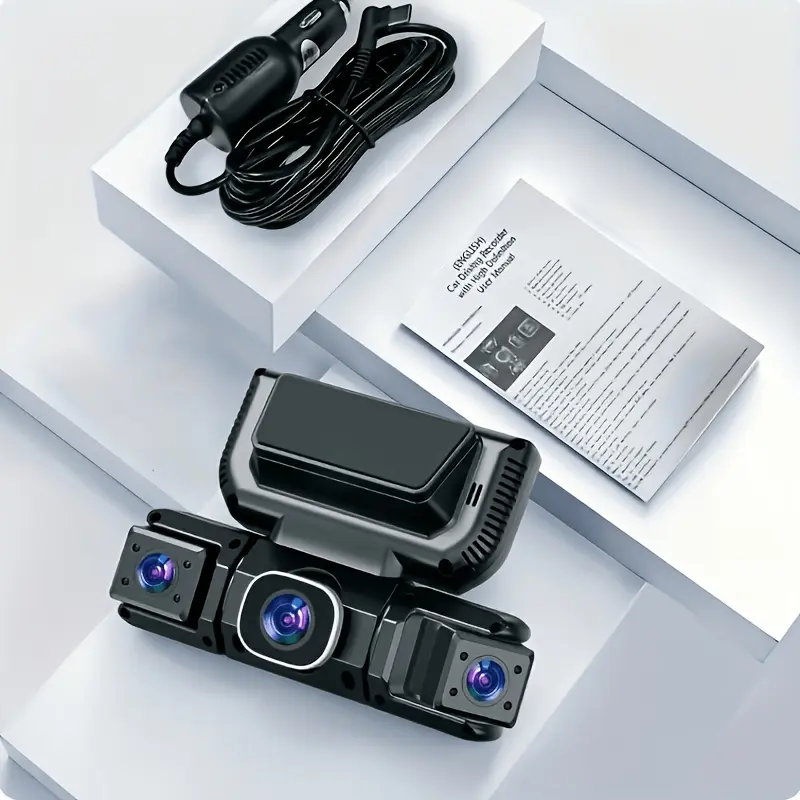 1080P HD 4-Channel WiFi Dash Cam | Night Vision & Crash Lock DVR | Optional 24H Parking Monitor | Car Camera System with Free SD Card