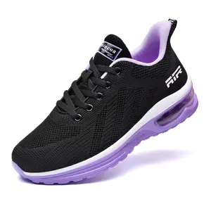 Women's Lightweight Breathable Mesh Sneakers - All-Seasons Shock-Absorbing Cushioned Women's Trendy Shoes for Nursing Work, Athletic Training