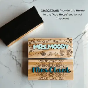 Personalized Teacher Eraser for Whiteboard & Chalkboard - Teacher Appreciation Gift with Customizable Design