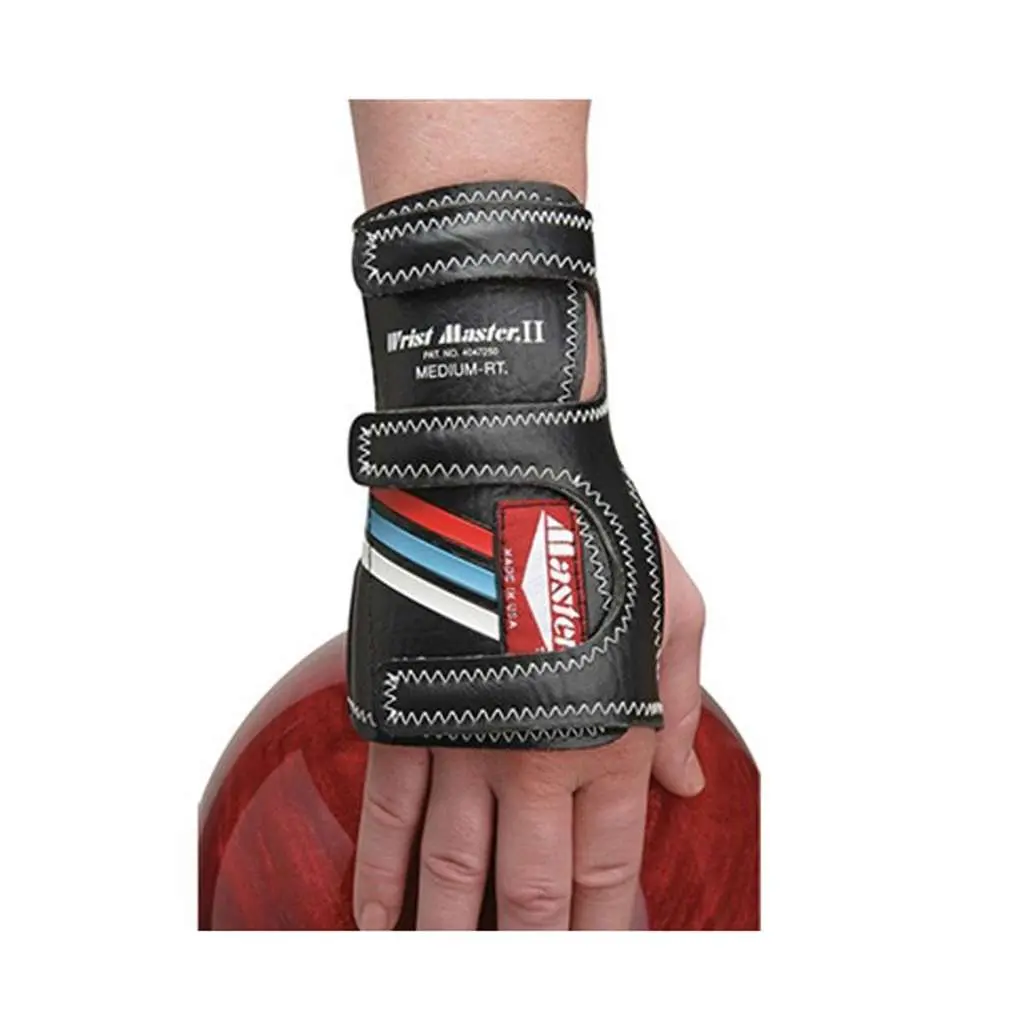 Wrist Master II Bowling Glove - Black, Right Hand, Small, Polyester Material, Extended Grip, Release Aid, Enhanced Control During Follow-Through