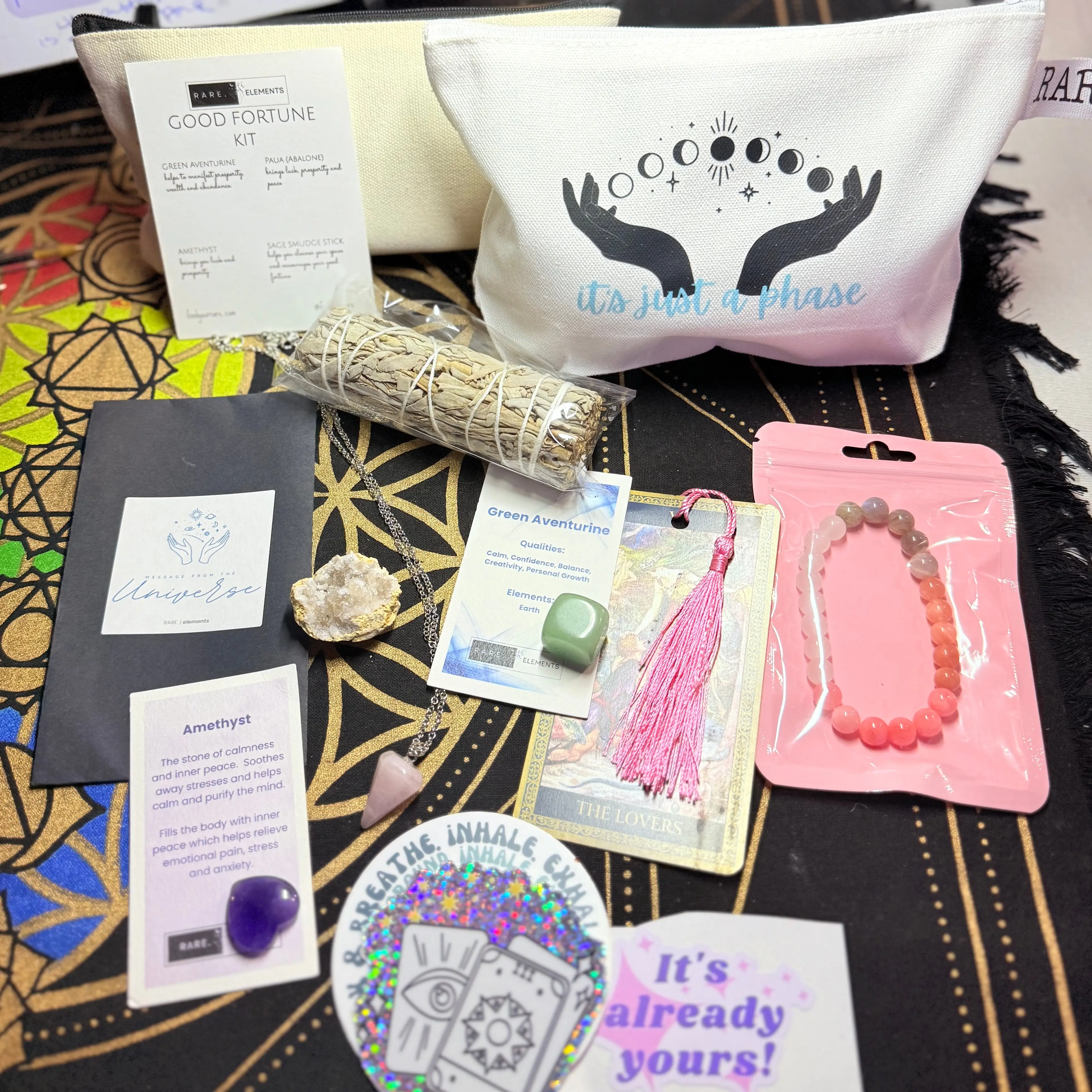 Crystal Intuitive Starter Kit positive energy intuitive crystal tumbled stone healing