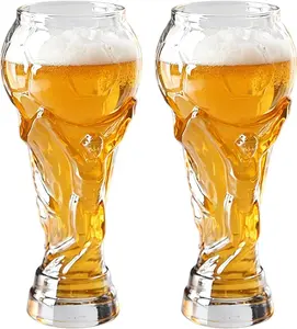 2PCS Beer Glasses Suitable for Parties, Large Capacity Reusable Glass Mugs, Hand Washable Cups for Home & Travel, Gift for Dad, Boyfriend