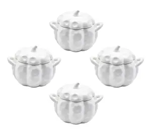 Temp-tations Special Edition Set of (4) 16-oz Pumpkin Soup Bowls