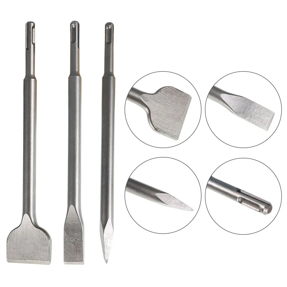6-Piece SDS Plus Insert Drill Bit Set with Quick Change for Power Tools - For Concrete Drilling, Masonry Surfaces - Includes Point Bit, 20mm Flat Chisel, 40mm Flat Chisel (TikTokShop Black Friday Find)